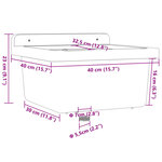 vidaXL Lavabo pour montage murale gris 40x40x24 cm résine