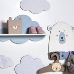 3 étagères en bois nuage 39 cm