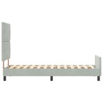 Lit vidaXL Gris clair 80x200 cm Velours