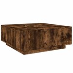 vidaXL Table basse chêne fumé 100x100x40 cm bois d'ingénierie
