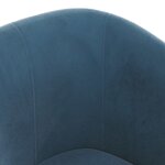 vidaXL Fauteuil cabriolet bleu foncé velours