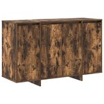 vidaXL Buffet en chêne fumé Chêne fumé Bois d'ingénierie 120 x 41 x 75 cm