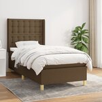 vidaXL Sommier à lattes de lit avec matelas Marron foncé 80x200 cm