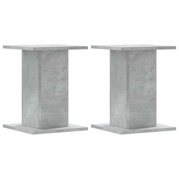 vidaXL Supports pour plantes 2 Pièces gris béton bois d'ingénierie