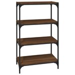 vidaXL Bibliothèque Chêne brun 60x33x100 cm Bois d'ingénierie et acier