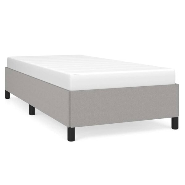vidaXL Cadre de lit Gris clair 80x200 cm Tissu