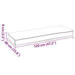 vidaXL Coussins de palette pour banc 2 Pièces Gris 120x40x8 cm Tissu Oxford