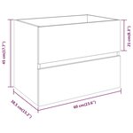 vidaXL Armoire de lavabo Chêne fumé 60x38 5x45 cm Bois d'ingénierie