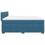vidaXL Sommier à lattes de lit et matelas bleu 180x200 cm velours