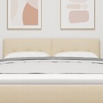 Cabeça de lit LED vidaXL capitonnée crème 72 cm en tissu