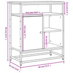 vidaXL Buffet sonoma gris 69x35x80 cm bois d'ingénierie