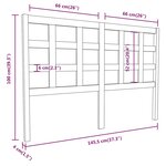 vidaXL Tête de lit Gris 145 5x4x100 cm Bois massif de pin