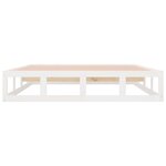vidaXL Cadre de lit Blanc 120x190 cm Petit double Bois massif