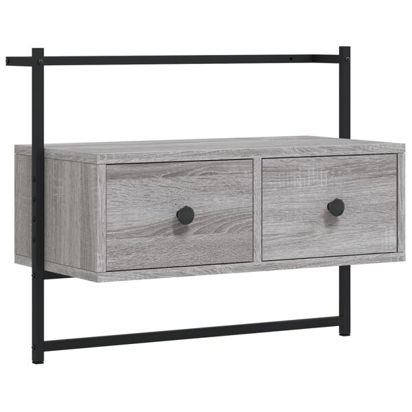 vidaXL Meuble TV mural sonoma gris 60 5x30x51 cm bois d'ingénierie