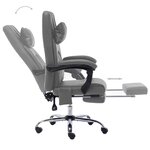 vidaXL Chaise de bureau de massage Anthracite Similicuir