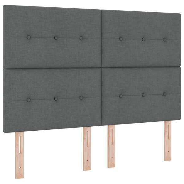Headboard LED vidaXL Gris Foncé 80 cm Tissu