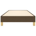 vidaXL Cadre de lit sans matelas marron foncé 100x200 cm tissu