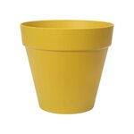 Pot de fleurs rond Loft Urban 25 - Extérieur Ø 24 5 x 22 2 cm - Jaune ocre