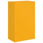 vidaXL Buffet jaune moutarde 67x39x107 cm acier