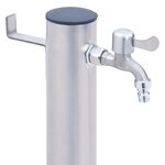 vidaXL Colonne à eau de jardin 40 cm acier inoxydable rond