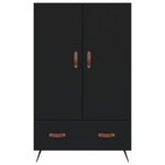 vidaXL Buffet haut noir 69 5x31x115 cm bois d'ingénierie