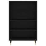 vidaXL Buffet haut noir 57x35x90 cm bois d'ingénierie