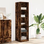 vidaXL Garde-robe chêne fumé 50x50x200 cm bois d'ingénierie