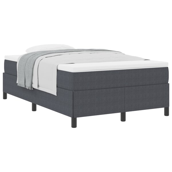 vidaXL Cadre de lit Gris Foncé 120x200 cm en Tissu Corde