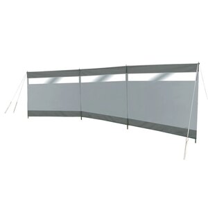 Bo-Camp Brise-vent avec fenêtre Dennis 500x140 cm Gris