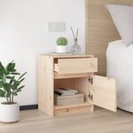 vidaXL Tables de chevet 2 Pièces 40x31x50 cm bois de pin massif