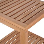 vidaXL Support de rangement de bain 4 niveaux teck massif 42x42x165 cm