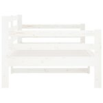 vidaXL Lit de jour Blanc 90x190 cm Bois de pin massif