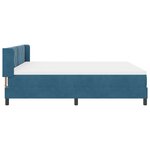 Lit box spring vidaXL avec matelas bleu foncé 180x200 cm en velours
