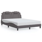 vidaXL Cadre de lit sans matelas gris 140x200 cm similicuir