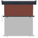 vidaXL Auvent latéral de balcon 165x250 cm Marron