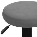 vidaXL Tabourets de bar lot de 2 gris foncé velours