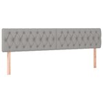 vidaXL Cadre de lit avec tête de lit gris clair 120x190 cm tissu