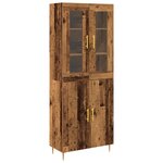 vidaXL Buffet en bois ancien 69.5x34x180 cm en bois reconstitué