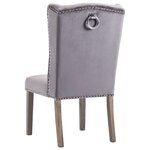 vidaXL Chaises à manger lot de 4 gris velours