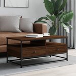 vidaXL Table basse chêne marron 100x51x45 cm bois d'ingénierie
