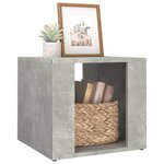 vidaXL Table de chevet Gris béton 41x40x36 cm Bois d'ingénierie