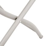 vidaXL Chaises de jardin pliantes 2 Pièces Beiges 42x52x82 cm Acier enduit de poudre