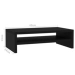 vidaXL Support de moniteur Noir 42 x 24 x 13 cm Bois d'ingénierie
