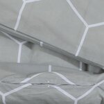 vidaXL Ensemble de housse de couette Gris 225x220 cm Coton