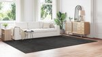 Tapis shaggy vidaXL avec fond en latex gris foncé 240x340 cm