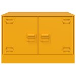 vidaXL Table basse Jaune moutarde 67x50x44 cm acier