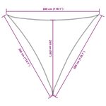 vidaXL Voile de parasol tissu oxford triangulaire 3x3x3 m blanc