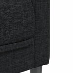 vidaXL Fauteuil noir tissu