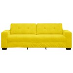 vidaXL Canapé 3 places Jaune 180 cm Velours