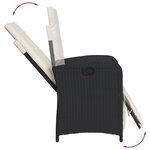vidaXL Ensemble à manger de jardin coussins 5Pièces Noir Résine tressée